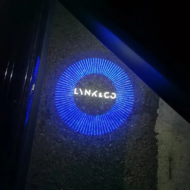 2PCS Car styling Door LED Decoration Wireless Welcome Light Logo for Lynk&Co 01 02 03 05 09 Sebring Lamp Ghost Shadow Lights