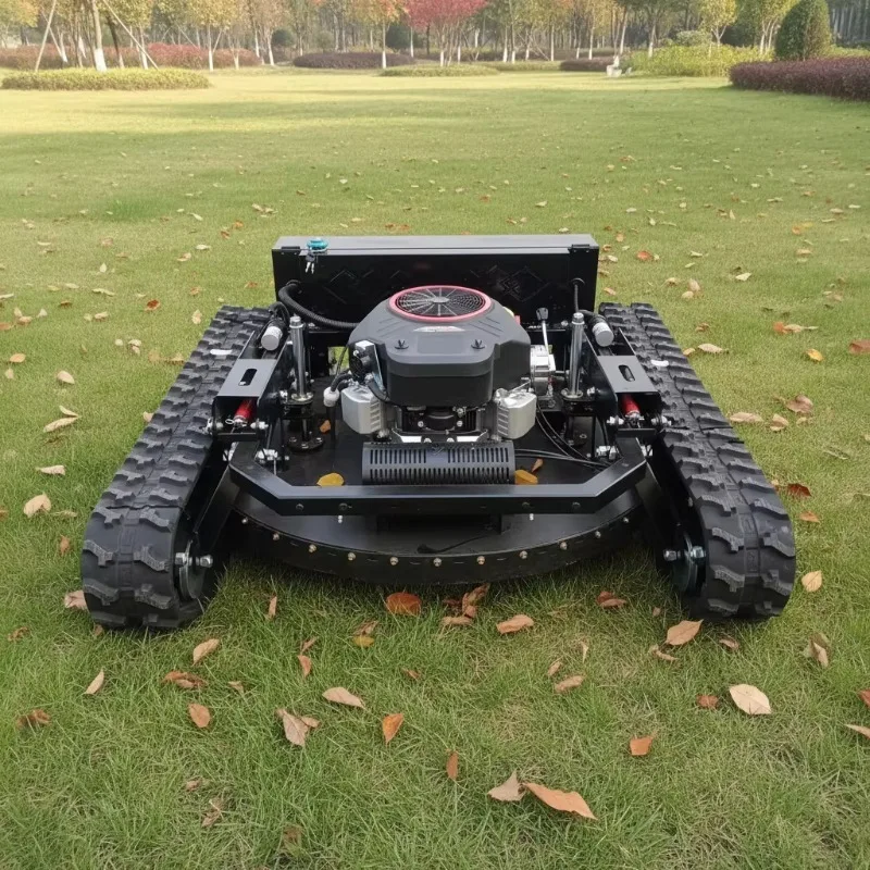 Industrial Grade 4-Stroke Gas Cordless Grass Cutter High Torque Remote Control Aluminum Chassis 1200W 900mm Mowing Width Compact