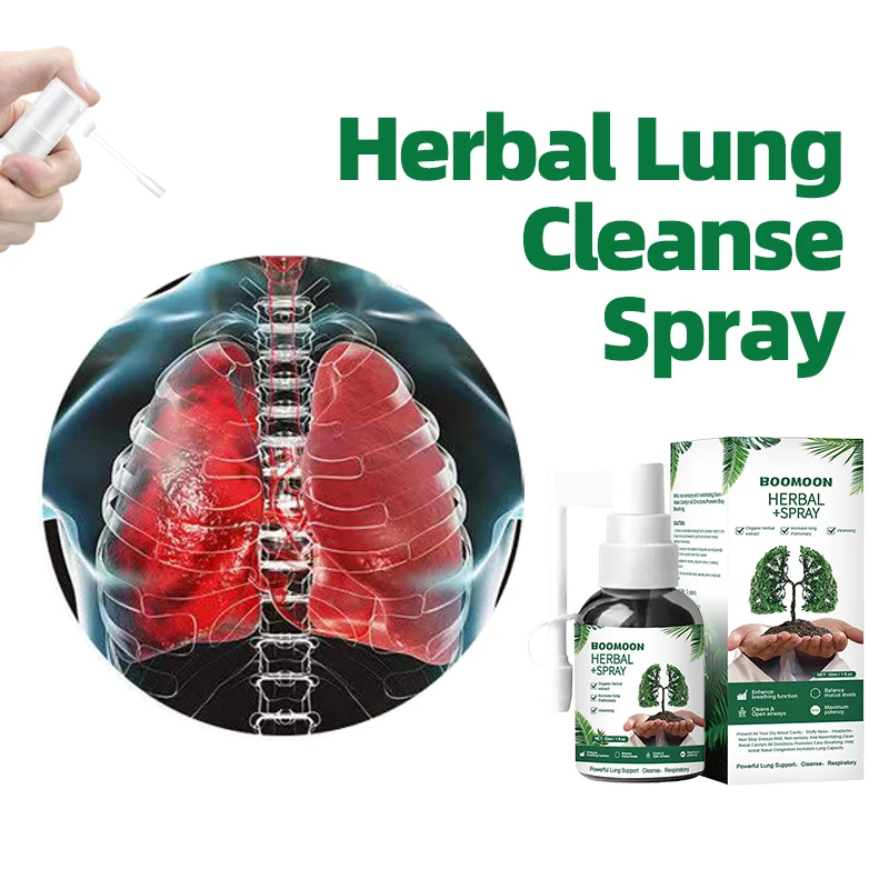 

Lung Cleanse Mist Lungs Breathing Detox Herbal Cleaner Lung Cleaning Spray Nose Respiratory System Support Nasal Care 30ml