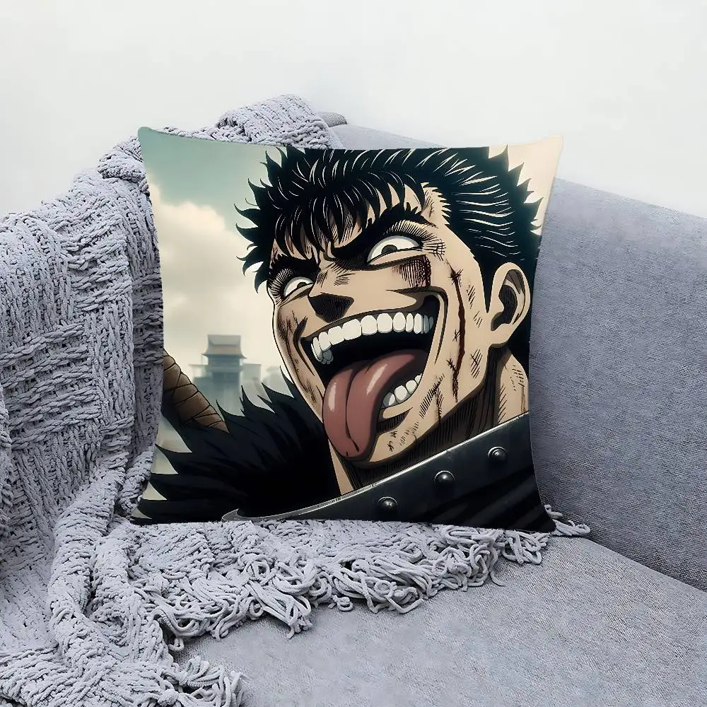 Anime A-Berserk-S Throw Pillow Covers Pattern Cushion Cover Suitable For Sofa Bedroom Car Pillow Cover