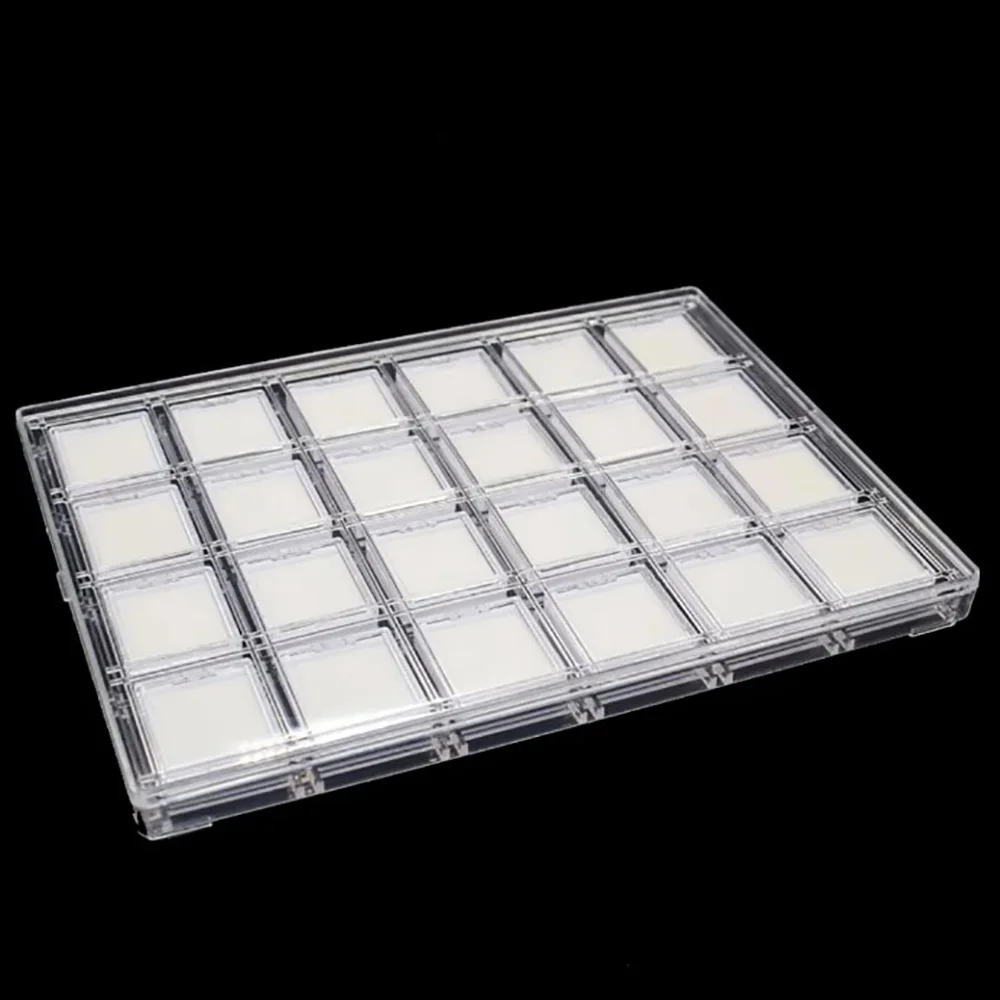 White Diamond Storage Box 3-0mm Gemstone Jewelry Display Organizer Bare Stone Packaging Cover Tray Holder Box for Show Store IGI