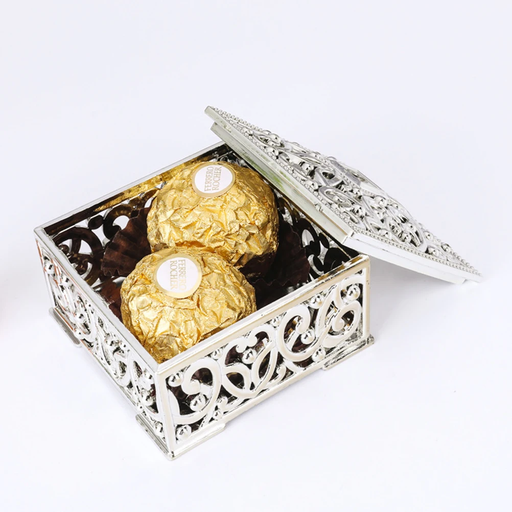 

24pcs Mini Gift Boxes Square Plastic Candy Boxes Hollow Design Party Favors Packaging Container For Chocolate Goody Bags Durable