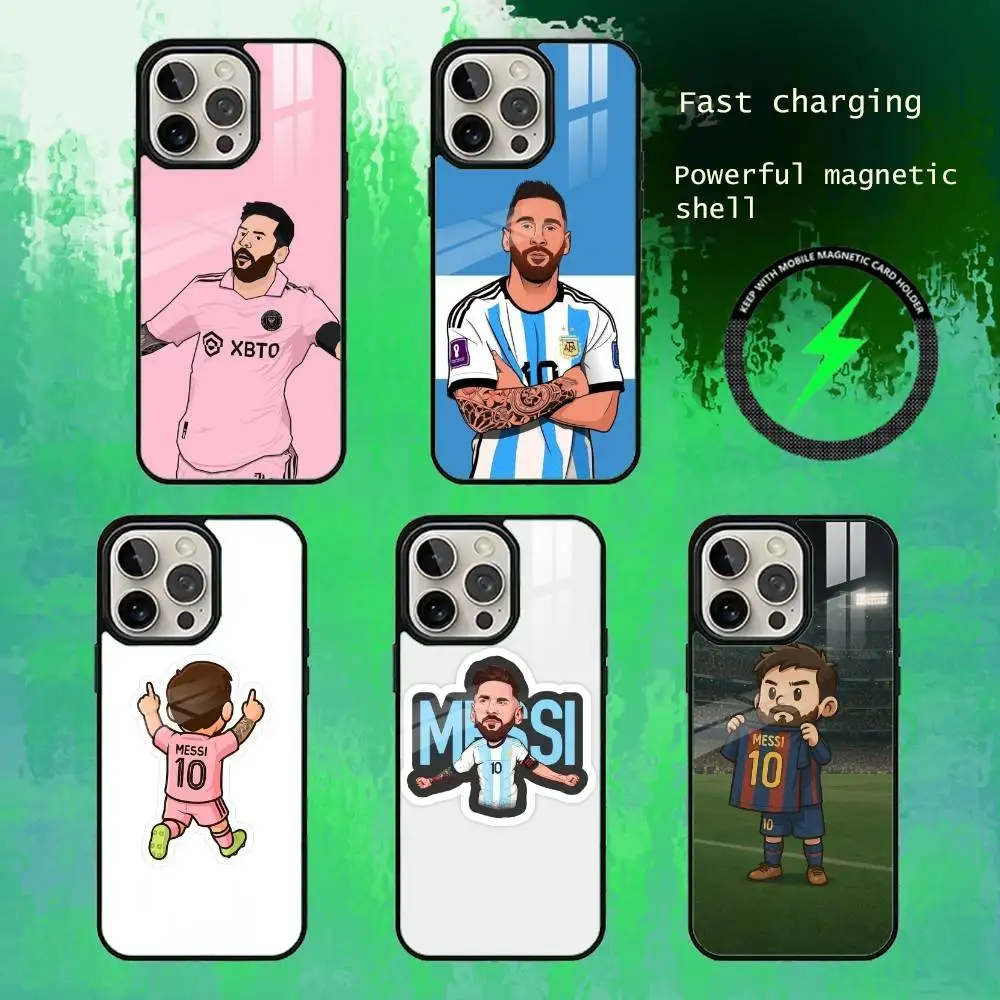 

No.10 Messi Football Superstar Design Phone Case For iPhone17,16,15,14,13 Plus,Pro Max Magnetic For Magsafe Wireless Charging