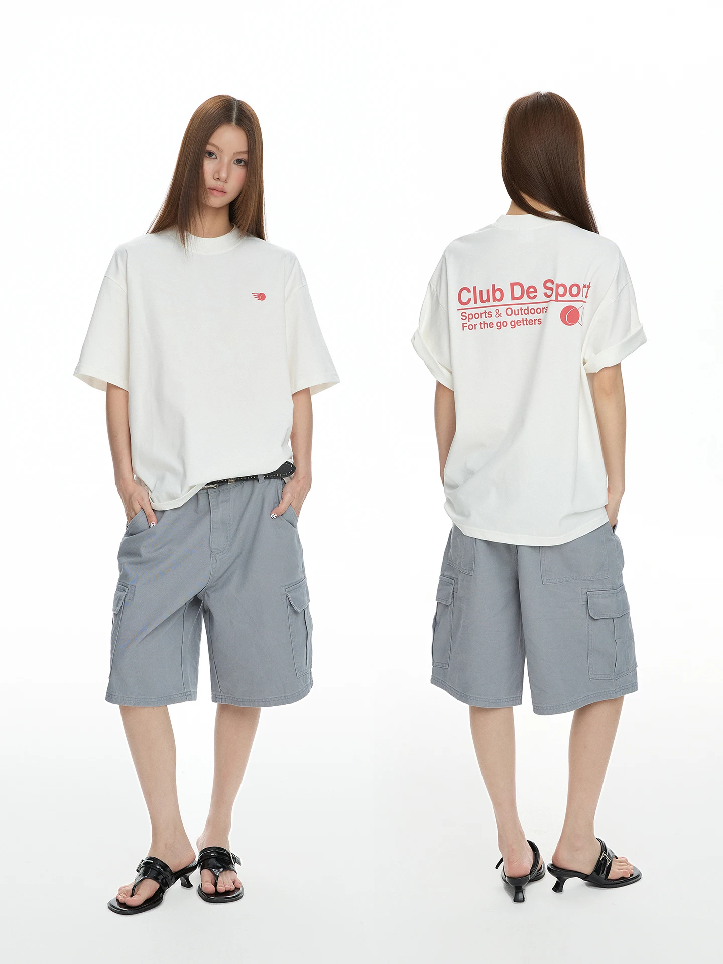 

VATTY American Casual Loose Lazy Style round Neck Short Sleeve T-Shirt Women Retro Color Block Letter Simple Half Sleeve Top