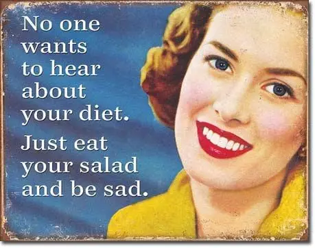Y1,Desperate Enterprises No One Wants to Hear About Your Salad.Funny Metal Tin Sign 16 X 12-aluminum