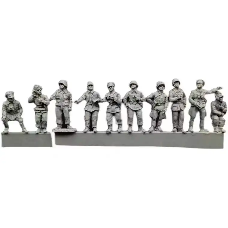 1/72 Resin Die Casting Character Model GK Soldier 10 People DIY Toy Assembly Kit Free Shipping