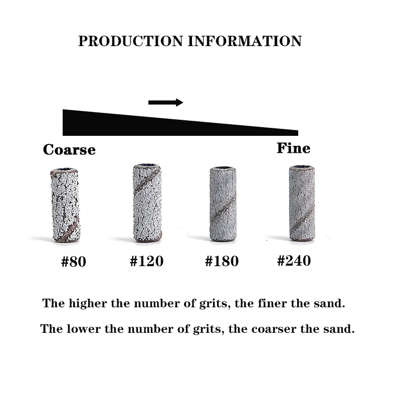 100 pz/scatola 3mm Mini Fasce Abrasive Con Mandrino Set Per Pelle Morta Callusese Lucidatura Punte da Trapano Elettrico per Unghie Strumento per Manicure