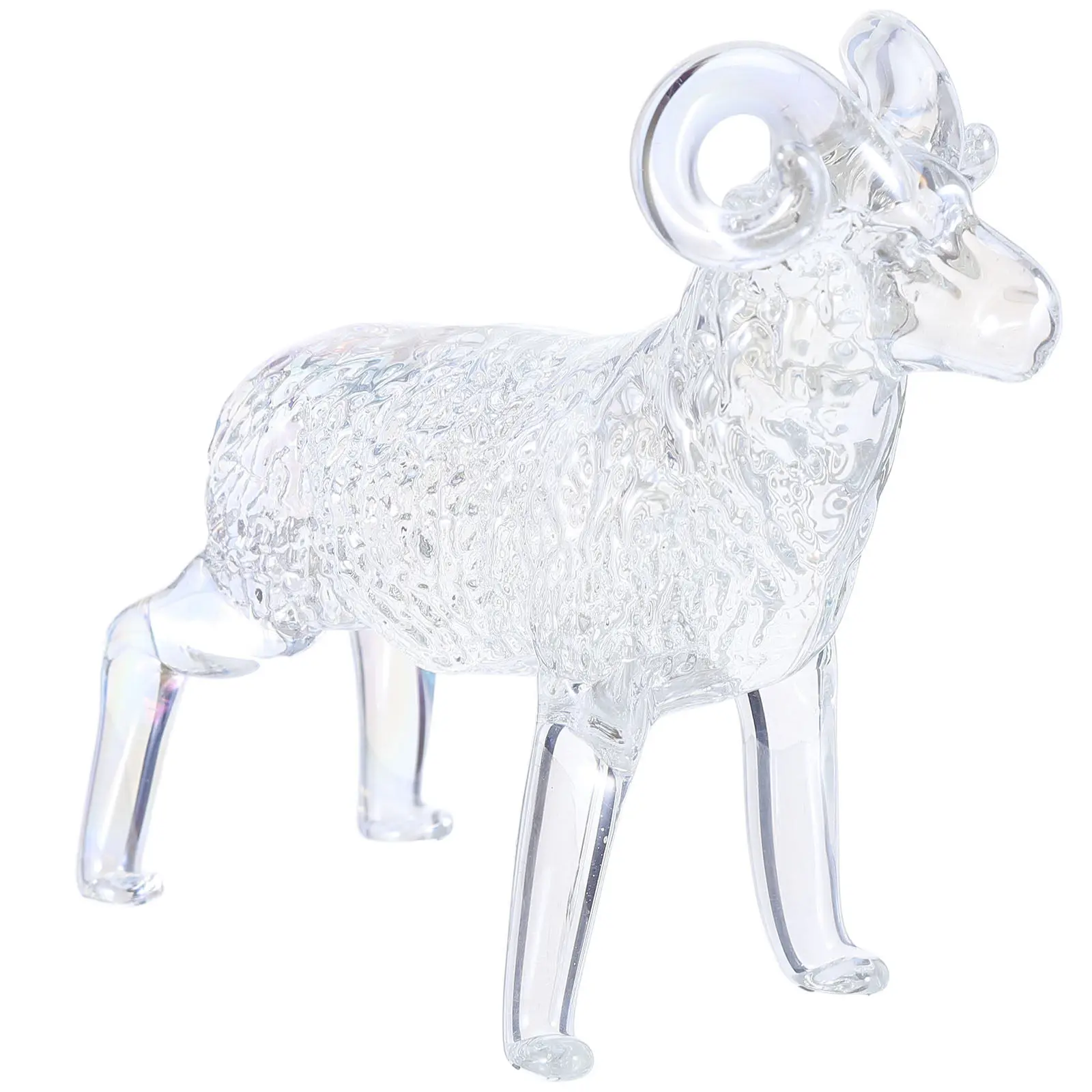 Crystal Goat and Sheep Handcarved Decorative Animal Statue Crystal Sculpture for Living Room Office Prosperity Water