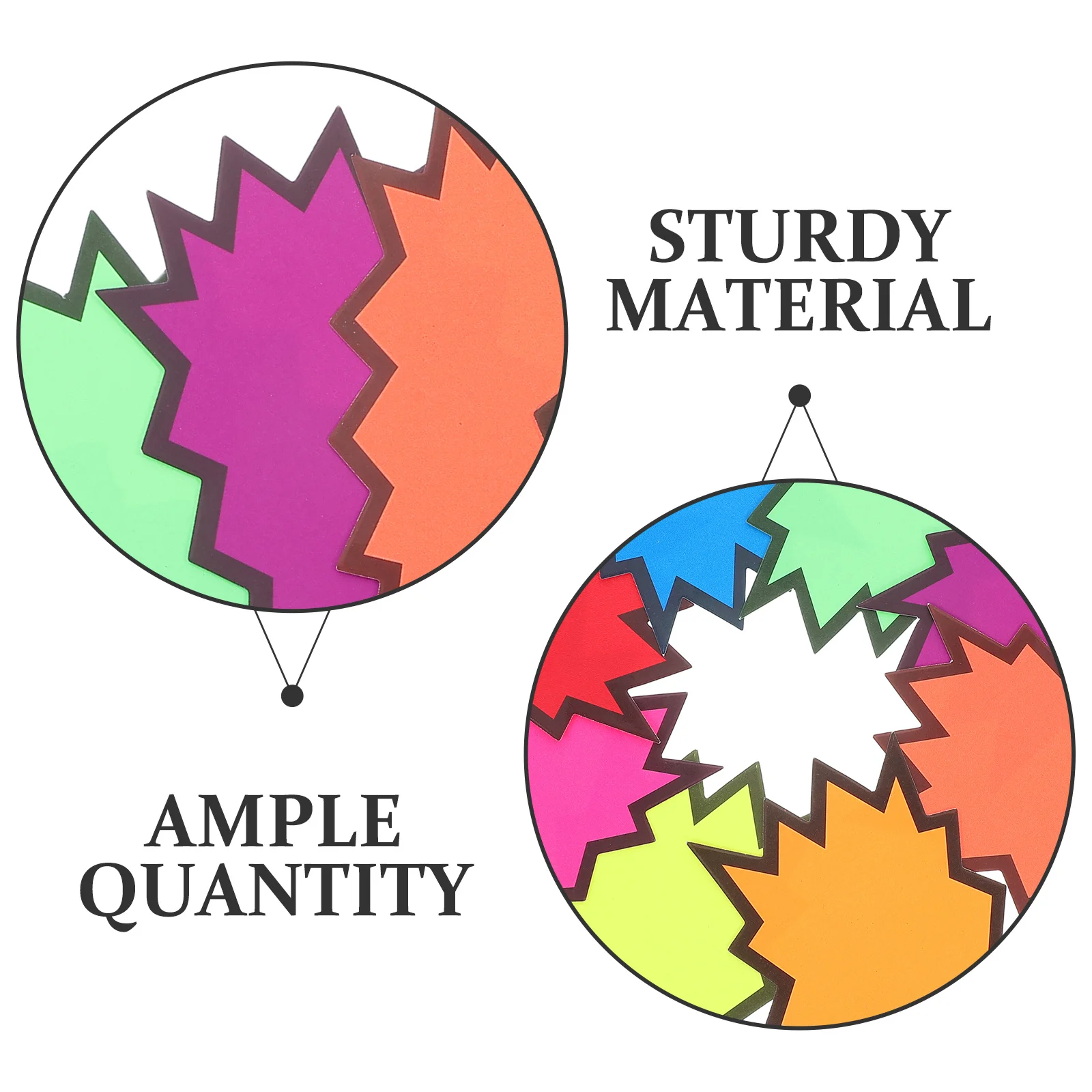 80 pezzi Burst Star Ritaglio Segni Fluorescenti Cartellini dei prezzi vuoti Negozio al dettaglio Garage Vendita Forniture Tabelloni di carta Scrivibili