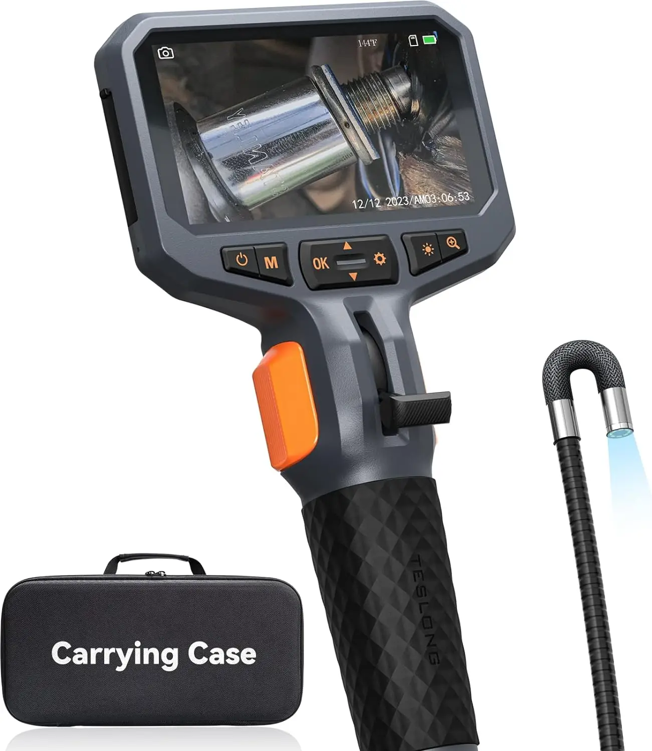 8.5mm Two-Way Articulating Borescope with Light dual lens Industrial Endoscope Inspection Camera with Articulated Probe TD450S