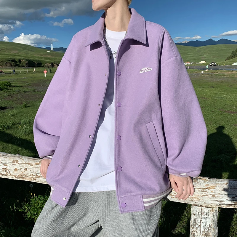 

Мужской повседневный жилет свободного кроя с отложным воротником в бейсбольном стиле, весна-осень, новинка, американский уличный стиль