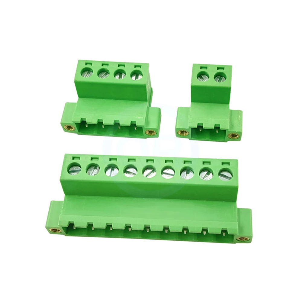 (10 pcs) KF 2EDGRKP 5.08MM 5.0MM With Ears Solderless Aerial Butt Pair Plug-In Terminal Receptacle 15EDGRKP 5.0/5.08 2-24Pin
