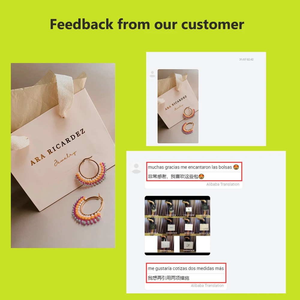 Venta al por mayor, 500 unids/lote, bolsas de compras de papel de lujo de alta gama con mango de cinta, personaliza tu propio logotipo impreso para joyería de mujer