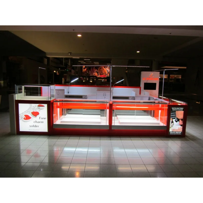 custom.High End Modern Watch Retail Store Glass Display Showcase Jewelry Counter Cabinets Watch Kiosk Shopping Mall
