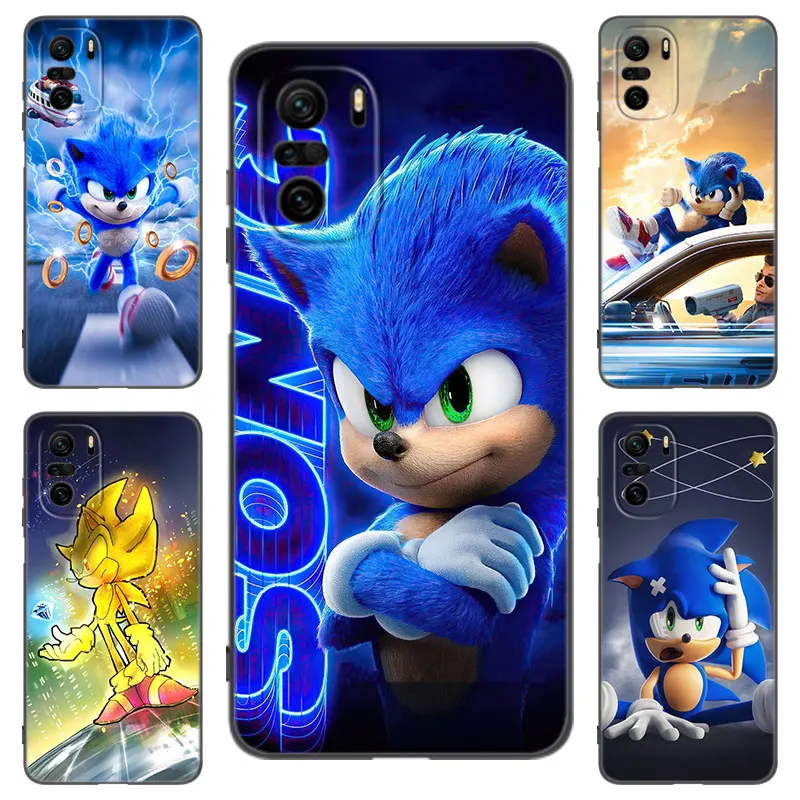 S-Sonic The H-Hedgehog Black Silicone Phone Case dla Xiaomi POCO X3 X4 NFC F2 F5 M3 M4 M6 X3 X4 X5 Pro 5G F3 GT C65 F4 M5 X2