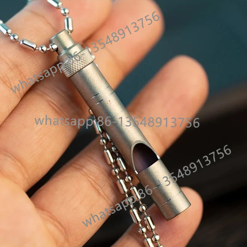 Titanium alloy outdoor distress whistle Metal whistle Factory direct sales