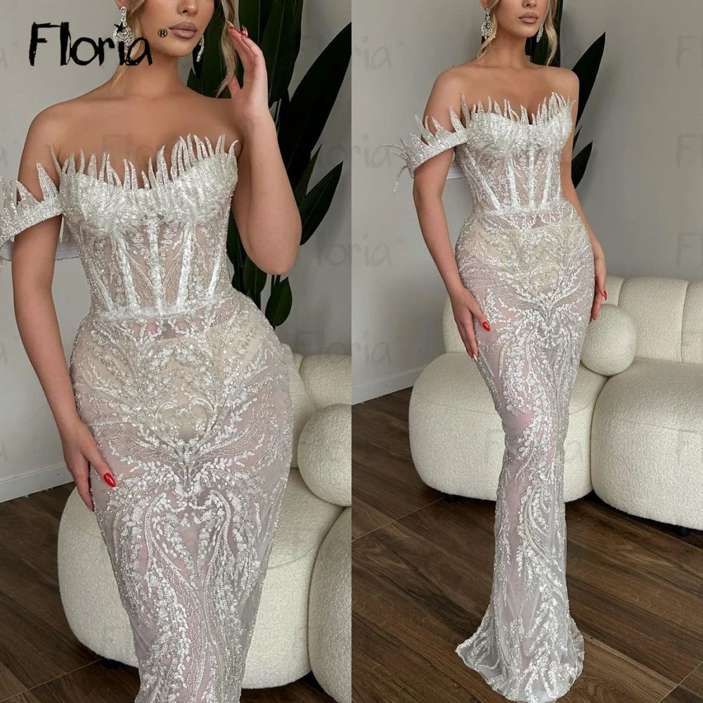 Unique Design Off Shoulder Party Dress Corset Mermaid Beaded Long Celebrity Dresses Elegant 2025 Evening Event Gowns Custom Made