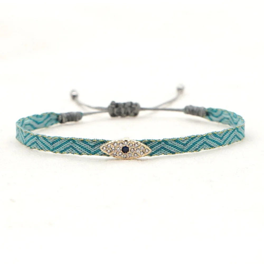 KKBEAD Handgewebtes, umweltfreundliches Stoffarmband für Frauen, verstellbar, Boho-Freundschaftsgeschenk, Yoga-Schmuck, kolumbianisches Makramee-Pulsera – Detail 7