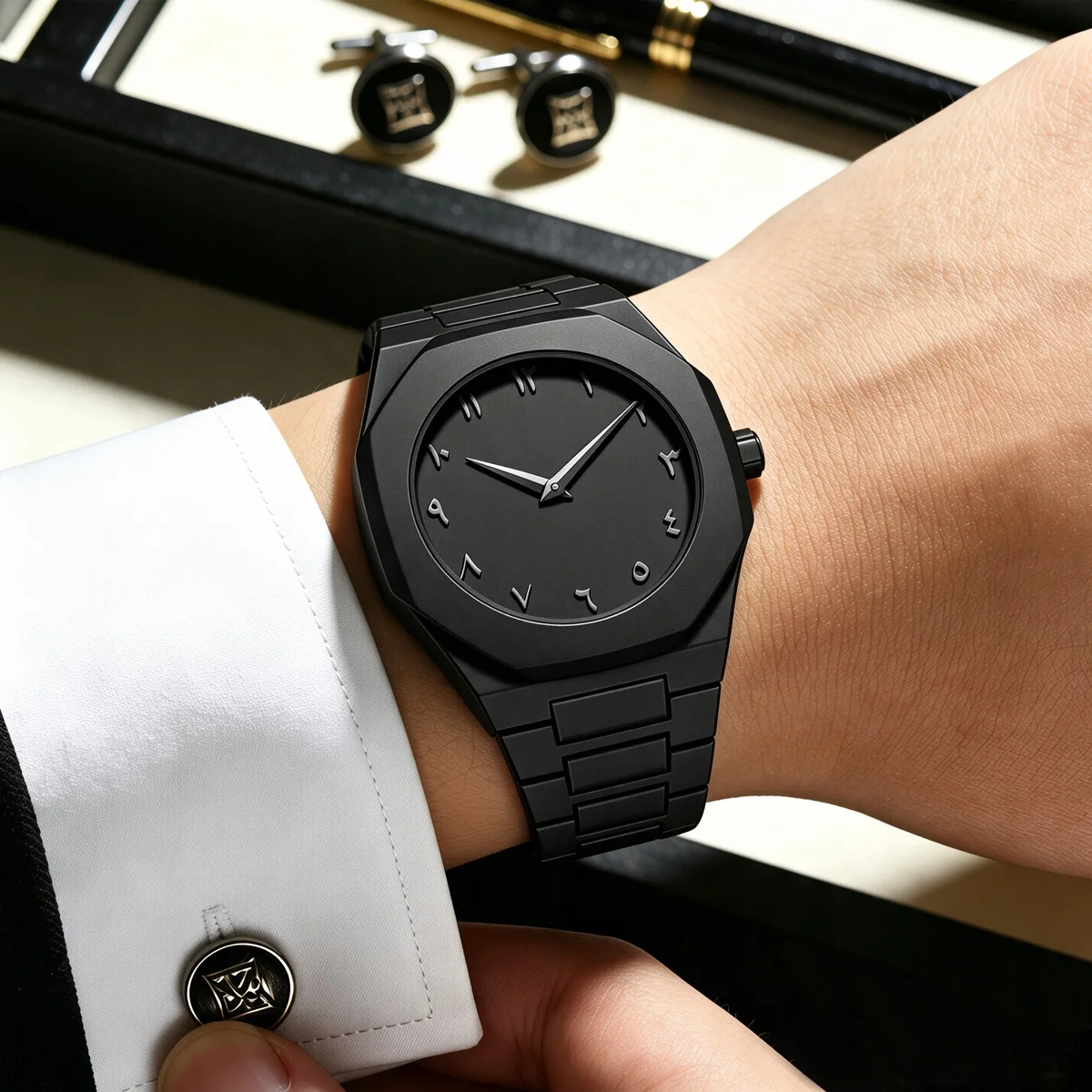 VA VA VOOM Brand Men Creative Watch Fashion Silicone Black Business Style Arabic Digital Creative Military Quartz Sports Watches