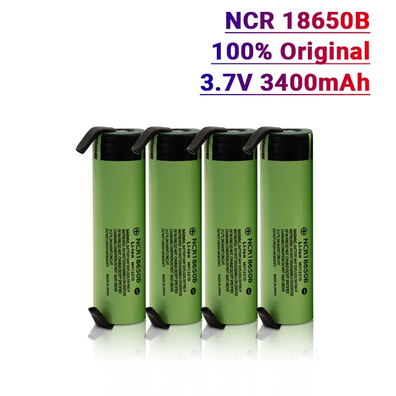 

100% original NCR18650B battery 3400mAh 3.7V high power rechargeable battery + DIY Nickel