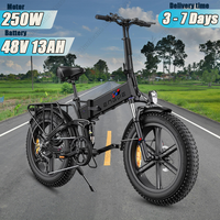 ENGWE X Foldable Electric Bicycle 250W Brushless Motor 48V 13Ah Lithium Battery Ebike 20 inch Fat Tire All Terrain Electric Bike