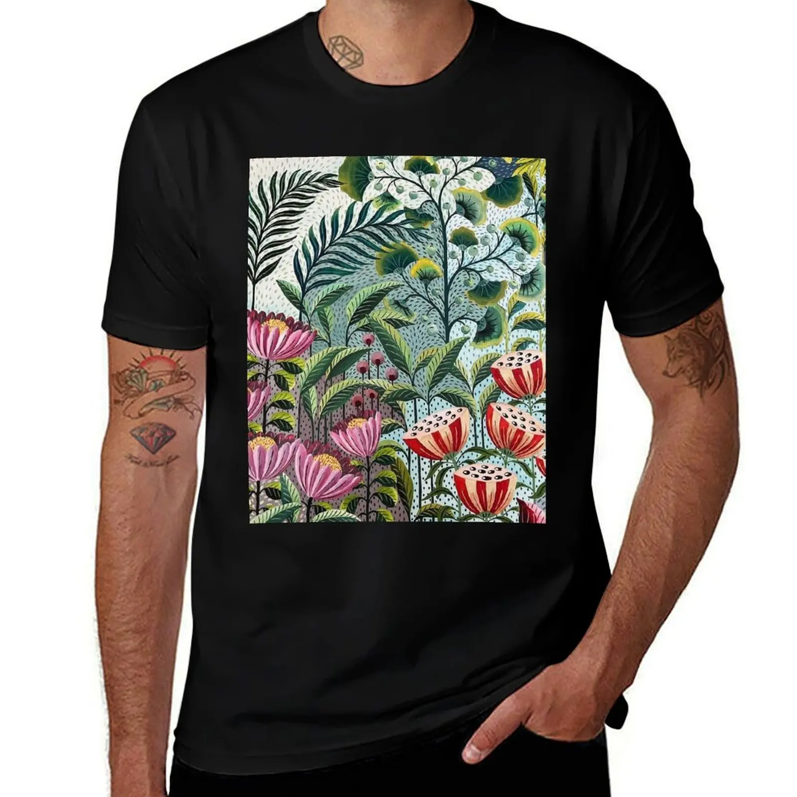 lotuses and lilies T-Shirt Big and Tall Casual T-Shirt