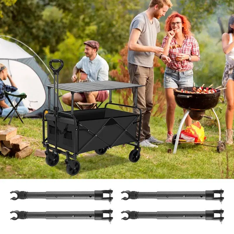 Folding Wagons Bracket Accessory Desktop Telescopic Pole For Camping Trolley Folding Table Leg Camping Cart Table Telescopic Rod