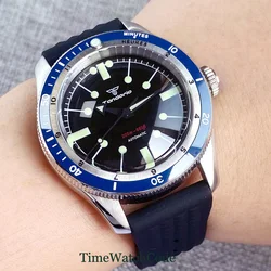 Tandorio Automatic Watch for Men NH35 PT5000 Movement Diving Double Bow Domed Sapphire Glass 200m 20BAR Waterproof 40mm Reloj