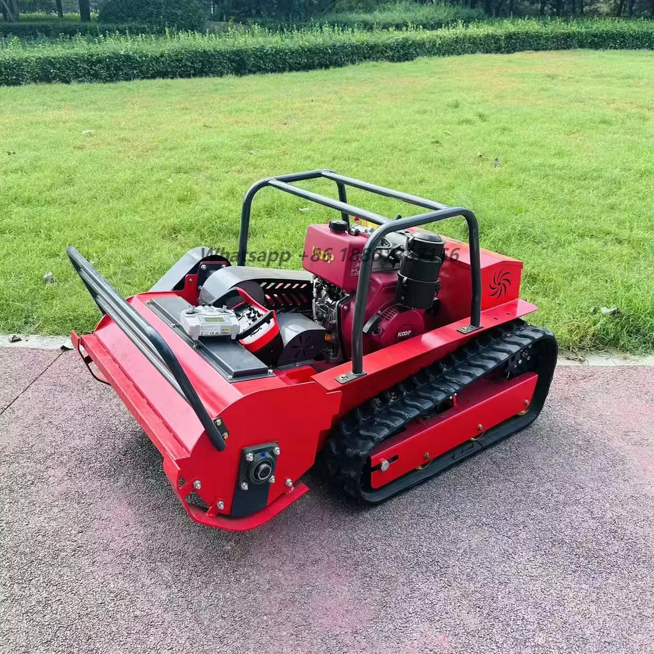 Compact Crawler Remote Control Lawn Mowers Industrial Autonomous  Robot Lawn Mower Distributor Price