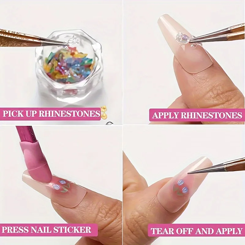 1/4 Pieces Professional Eyelash Extension Tweezers With Rubber Tips Tweezers, Ombre Color Precision Stainless Steel Tools For Be