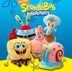 Anime Spongebob Squarepants Patrick Star Squidward Eugene H. Krabs Gary Kawaii Cartoon Stuffed Plush Toys Birthday Gift For Kids