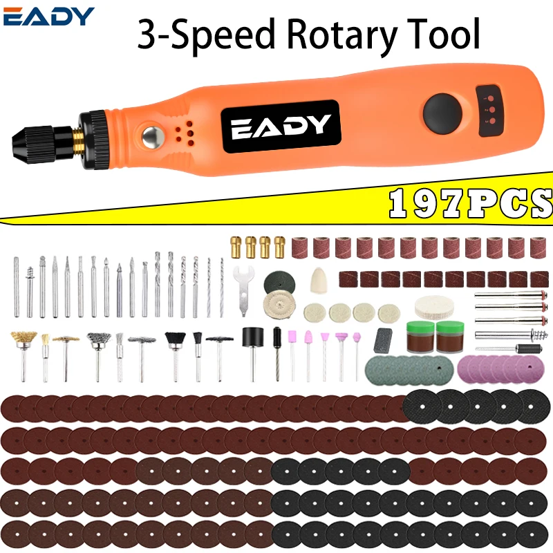 USB Cordless Rotary Tool Kit – Mini Electric Drill for Metal Polishing, Model Making, Acrylic Carving, Woodworking Engraving