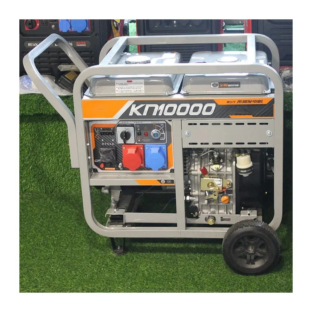 5KW Electric Start Open Frame Generator, 220V/380V Heavy Duty Portable Generator Set for Home & Emergency Power