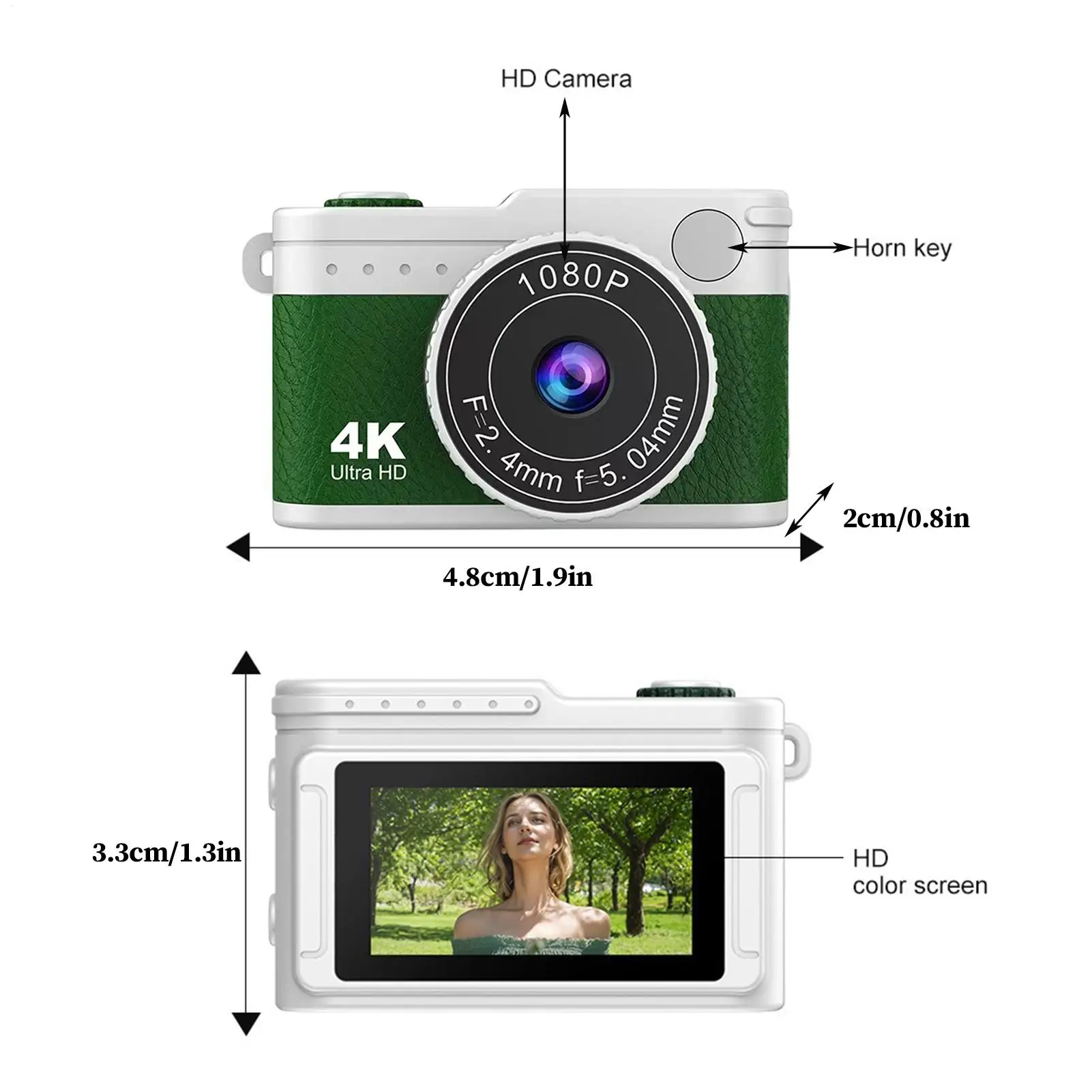 Kids Digital Camera 1080P HD Portable Toy Camera for Children Teens Beginners Boys Girls Birthday Gift Learning Photography Toy