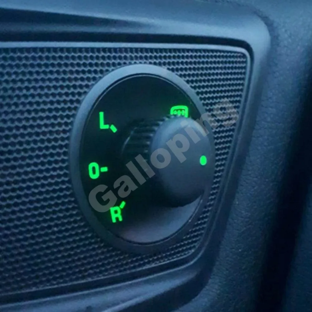 For Skoda OCT Octavia MK2 1Z 2004 - 2013 Yeti Electric Wing Mirror Switch Control Adjust Knob Button 1ZD959565 Green backlight