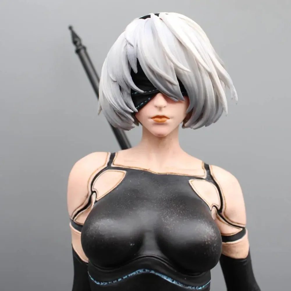 Play Arts Kai NieR:Automata 2, modelo de figura de acción, modelo de PVC móvil, edición Deluxe, tipo B, 2B, juguetes articulados, regalo, 50cm