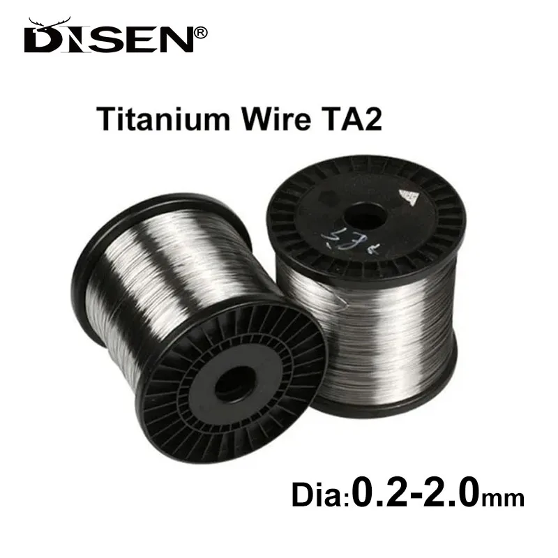 1 Meter Pure Titanium Wire TA2 Ti Wire Corrosion Resistant Acid And Alkali Resistant DIY Material Diameter 0.3mm-2mm