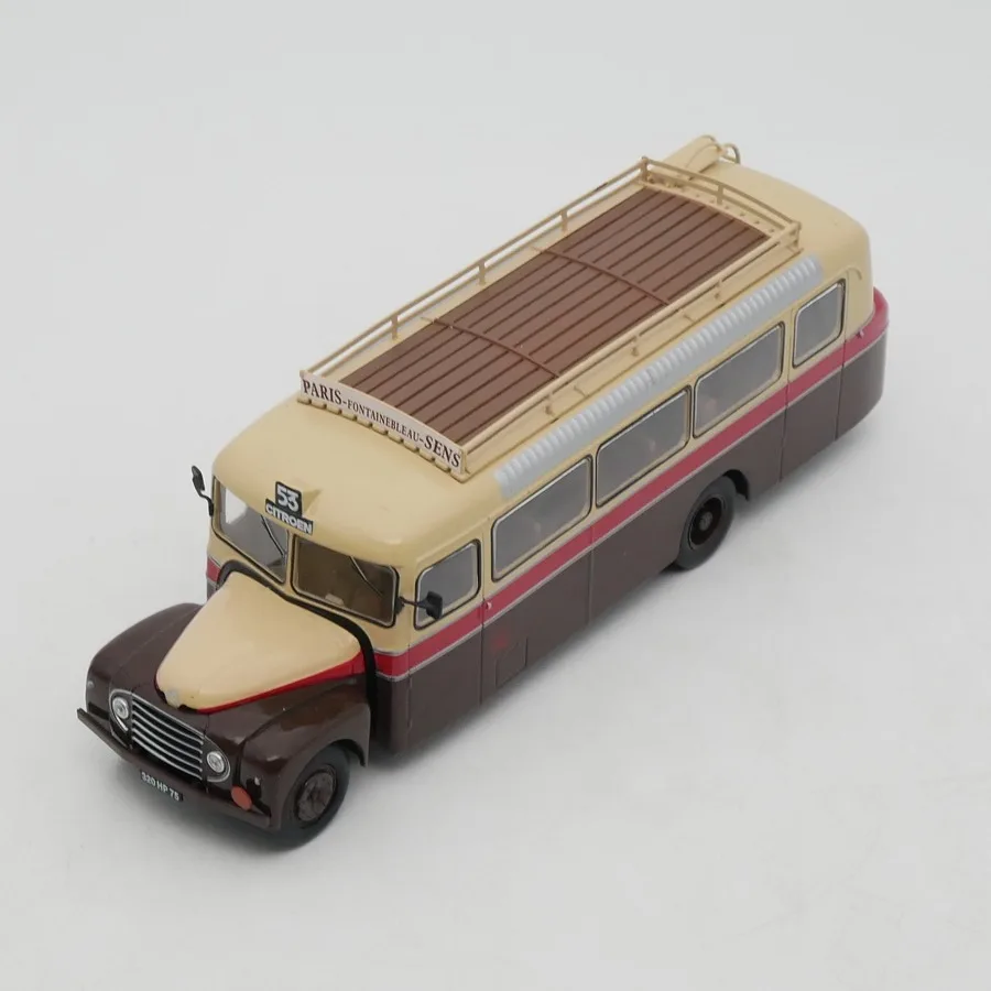 Diecast 1:43 Scale Citroen T46 1957 Travel Bus Alloy Car Model Collection Souvenir Display Ornaments Vehicle Toy