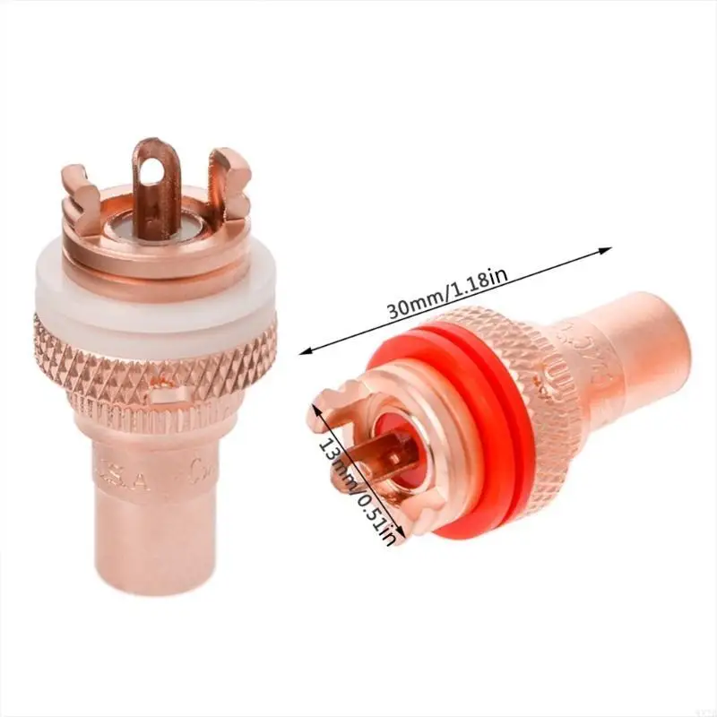 8PCSレッド+ホワイトハイRCAソケットソケットシャーシ高品質のCMCメスコネクタ