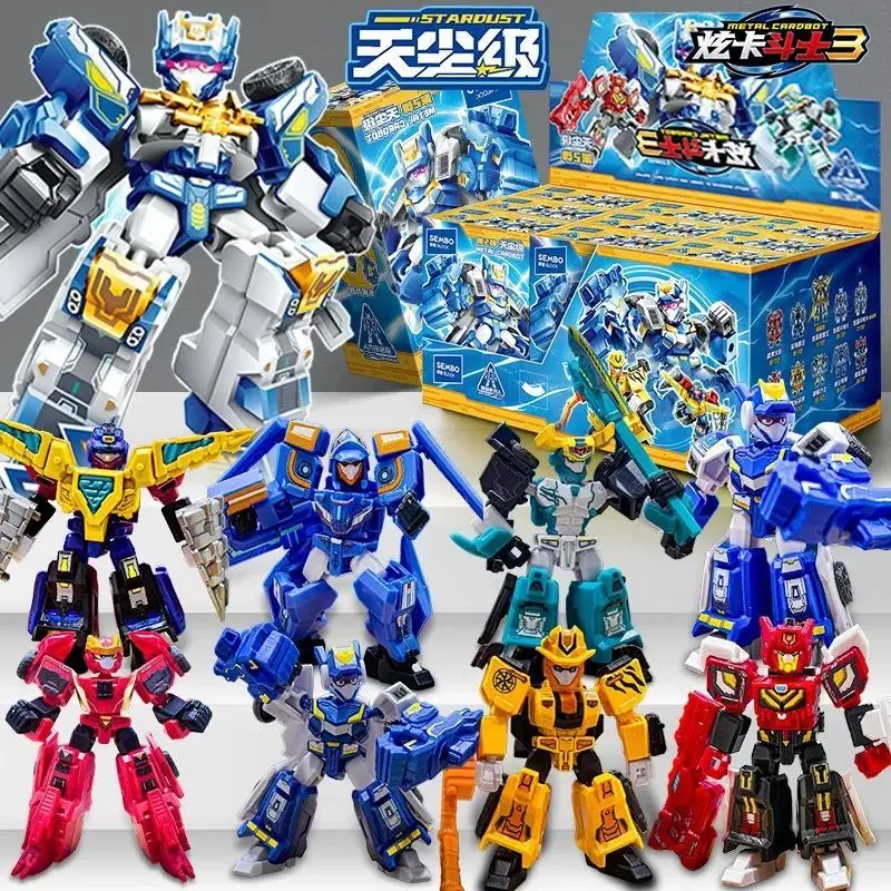 SEMBO BLOCK Shining Card Fighters Shining Blue Thunder King Building Block Figure Blind Box of Celestial Dust Level Second Wave