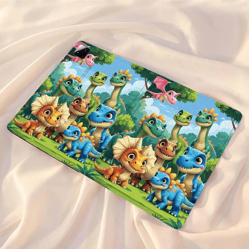 

Cartoon Dinosaur Group Image Tablet Case For Xiaomi Redmi Mi Pad 4 5 6 7 8 K SE Mini Pro Plus Max 10.1 11.2 inch