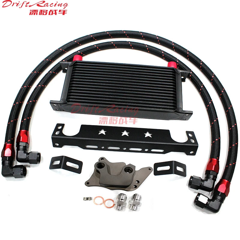 

DEFT For BMW Mini Cooper S 16 Row Oil Cooler Kit Mout Filter Adapter Supercharger Engine R56 R57 R60 R61 Turbo 1.6L Aluminum
