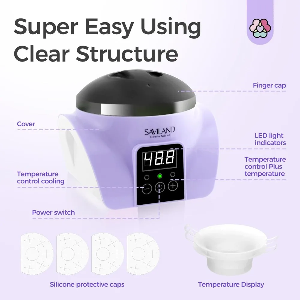 Nail Polish Remover Steam: Electric Steam Machine for Acrylic Gel Polish Removal Removal Nail Soaking Bowl Nail Polish Remover