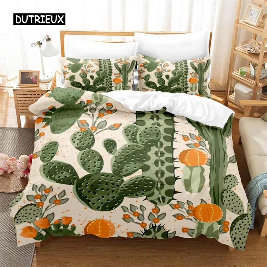 Tropical Cactus Bedding Set Duvet Cover Set 3d Bedding Digital Printing Bed Linen Queen Size Bedding Set Fashion Design