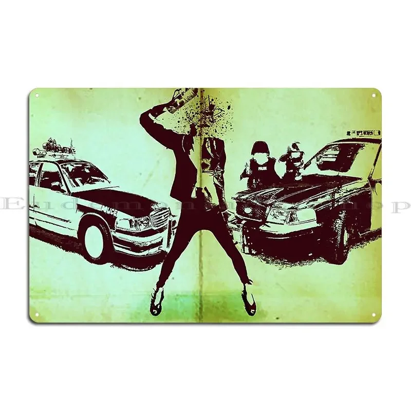 الفتيات الذين لا تحب السلطة السادس لوحة معدنية ملصق بار السينما تخصيص المنزل حانة تين تسجيل ملصق