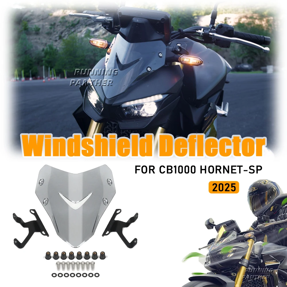 

Motorcycle Windshield Deflector WindScreen Spoiler Fairing Cover Sport Touring Wind Protection For Honda CB1000 Hornet/SP 2025