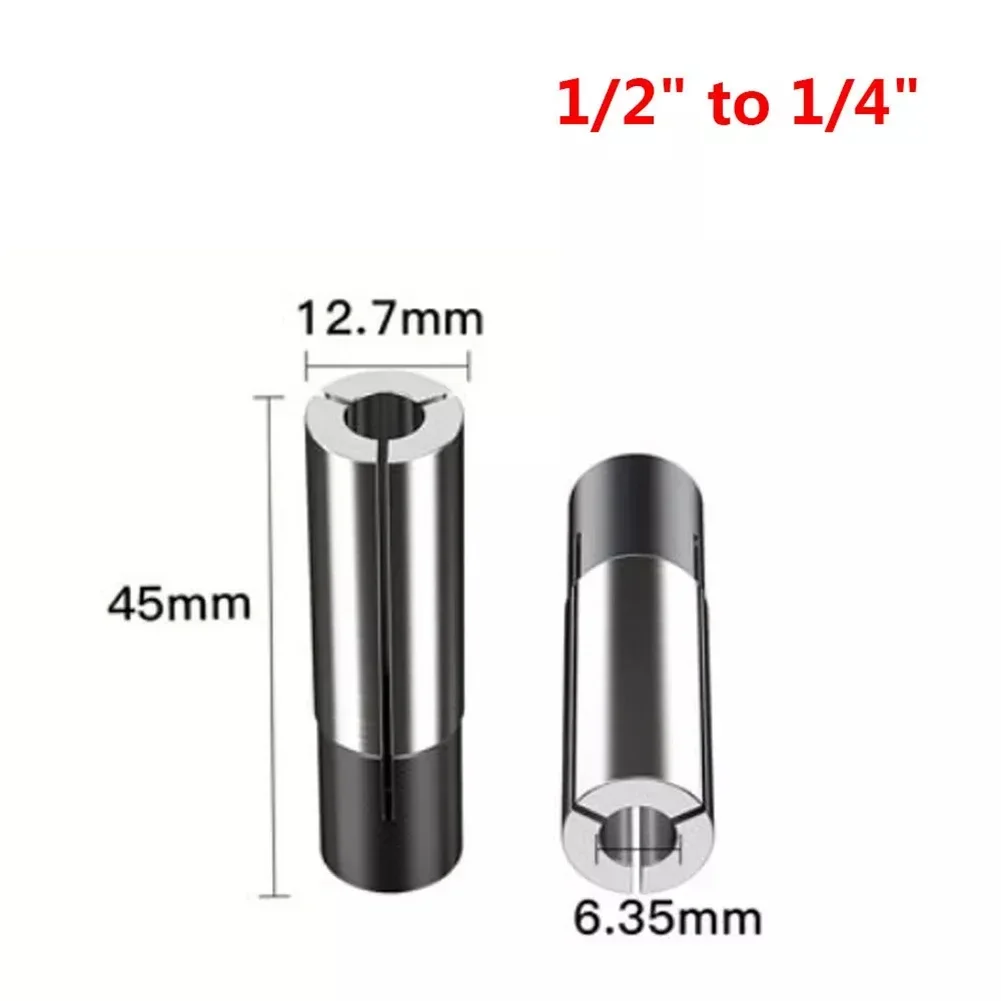 1pcColletChuckConversionSleeve 1/2" 1/4" 1/8" Collet Adaptor Shank Reducer Bit CNC Spindle Router 4/6/8/10mm