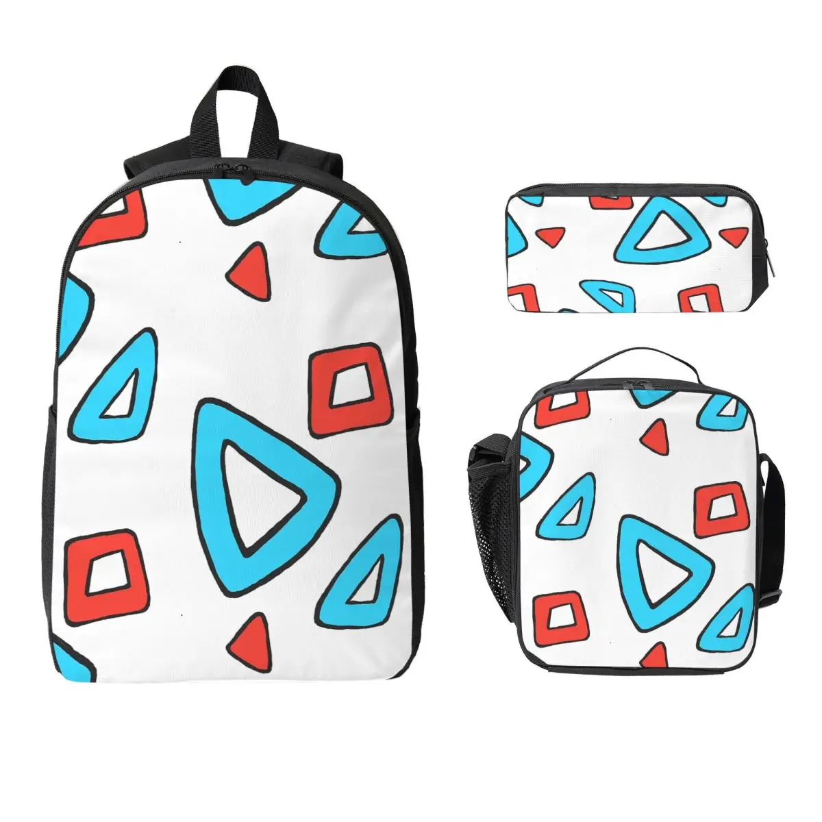 

Togepi Stains Backpack Student Boys Girls BookBag School Bag Computer Shoulder Bags 3ps Insulated Lunch Bag Pencil Case