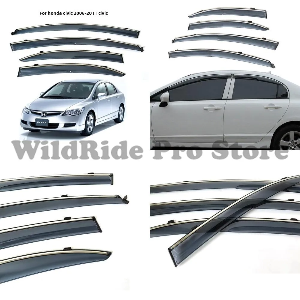 

1 set Molded Rain Visors for Honda Civic 2006-2011 Window Deflectors 4 pcs