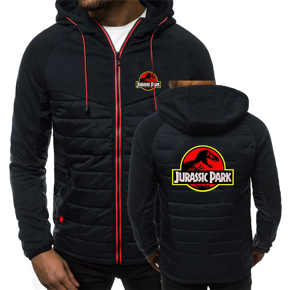 2025 primavera e outono casaco masculino hoodies jurassic park logotipo impressão absorção de umidade jaqueta de propriedades antibacterianas